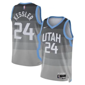 Maillot Homme Utah Jazz Walker Kessler City Edition 2025-26 Gris Swingman