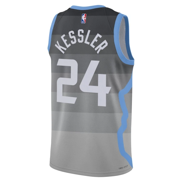 Maillot Homme Utah Jazz Walker Kessler City Edition 2025-26 Gris Swingman