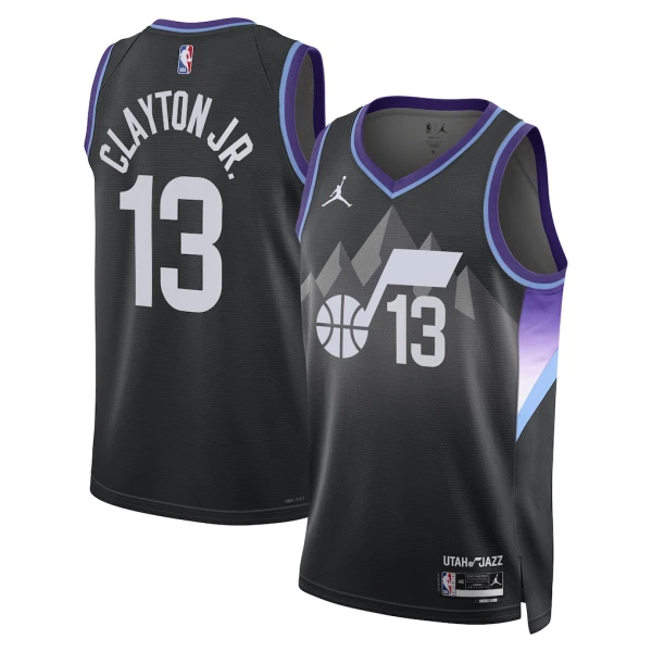 Maillot Homme Utah Jazz Walter Clayton JR Statement Edition 2025-26 Noir Swingman