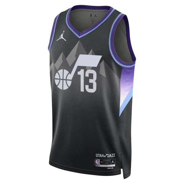 Maillot Homme Utah Jazz Walter Clayton JR Statement Edition 2025-26 Noir Swingman