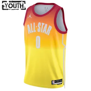 Maillot Enfant Damian Lillard 0 All Star 2023 Orange Swingman