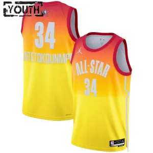 Maillot Enfant Giannis Antetokounmpo 34 All Star 2023 Orange Swingman