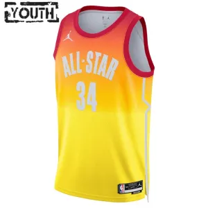 Maillot Enfant Giannis Antetokounmpo 34 All Star 2023 Orange Swingman
