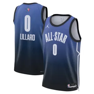 Maillot Homme Damian Lillard 0 All Star 2023 Bleu Swingman