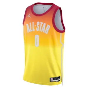 Maillot Homme Damian Lillard 0 All Star 2023 Orange Swingman