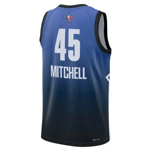 Maillot Homme Donovan Mitchell 45 All Star 2023 Bleu Swingman