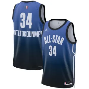 Maillot Homme Giannis Antetokounmpo 34 All Star 2023 Bleu Swingman