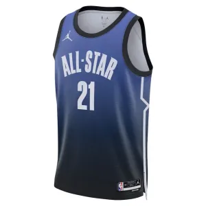 Maillot Homme Joel Embiid 21 All Star 2023 Bleu Swingman