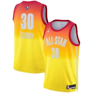 Maillot Homme Stephen Curry 30 All Star 2023 Orange Swingman