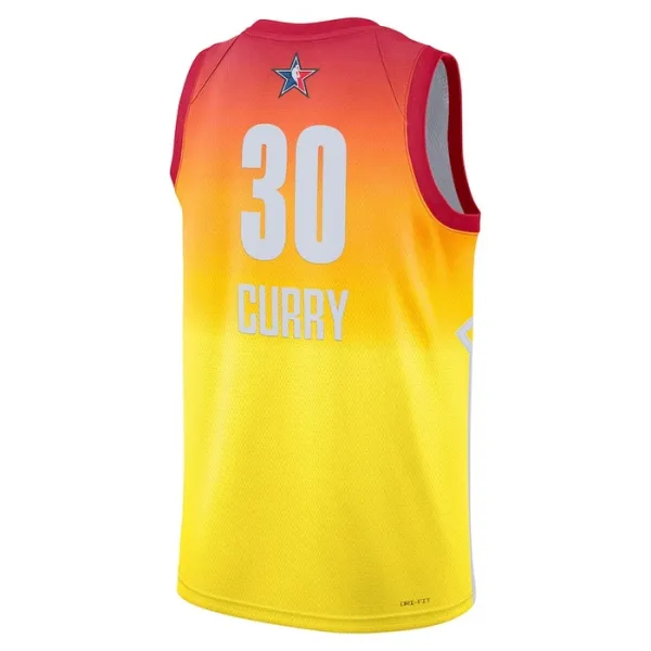Maillot Homme Stephen Curry 30 All Star 2023 Orange Swingman
