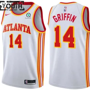 Maillot Enfant Atlanta Hawks AJ Griffin 14 Association Edition Blanc Swingman Maillot Enfant Atlanta Hawks AJ Griffin 14 Association Edition Blanc Swingman