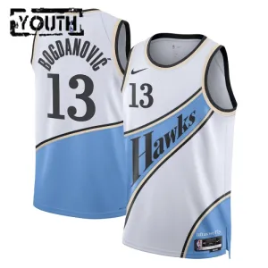 Maillot Enfant Atlanta Hawks bogdan Bogdanovic City Edition 2024-25 Blanc Swingman