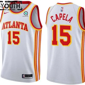 Maillot Enfant Atlanta Hawks Clint Capela 15 Association Edition Blanc Swingman Maillot Enfant Atlanta Hawks Clint Capela 15 Association Edition Blanc Swingman