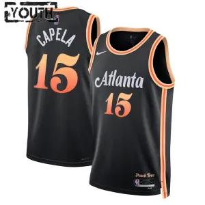 Maillot Enfant Atlanta Hawks Clint Capela 15 City Edition 2022-23 Noir Swingman