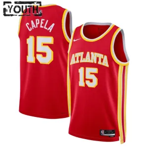 Maillot Enfant Atlanta Hawks Clint Capela 15 Icon Edition Rouge Swingman