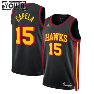 Maillot Enfant Atlanta Hawks Clint Capela 15 Statement Edition Noir Swingman