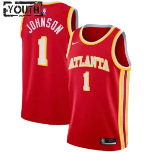 Maillot Enfant Atlanta Hawks Jalen Johnson 1 Icon Edition Rouge Swingman