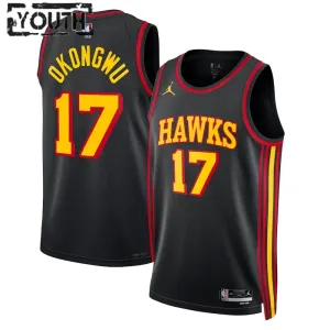 Maillot Enfant Atlanta Hawks Onyeka Okongwu 17 Statement Edition Noir Swingman