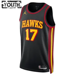 Maillot Enfant Atlanta Hawks Onyeka Okongwu 17 Statement Edition Noir Swingman