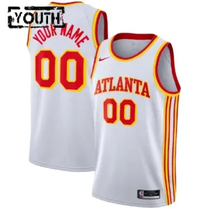 Maillot Enfant Atlanta Hawks Personnalisé Association Edition Blanc Swingman