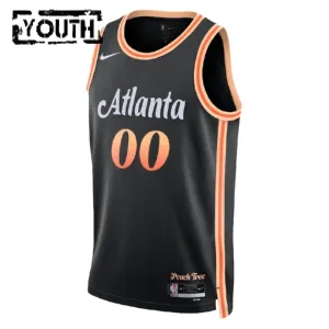 Maillot Enfant Atlanta Hawks Personnalisé City Edition 2022-23 Noir Swingman