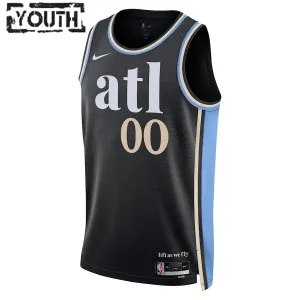 Maillot Enfant Atlanta Hawks Personnalisé City Edition 2023-24 Noir Swingman