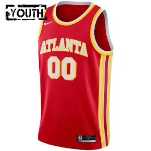 Maillot Enfant Atlanta Hawks Personnalisé Icon Edition Rouge Swingman