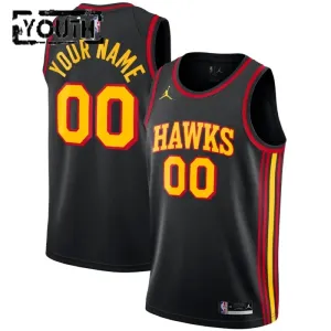 Maillot Enfant Atlanta Hawks Personnalisé Statement Edition Noir Swingman