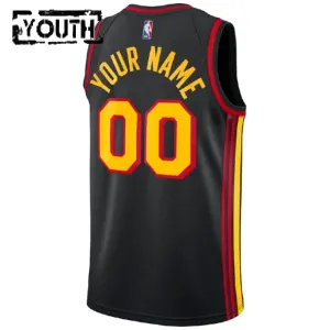 Maillot Enfant Atlanta Hawks Personnalisé Statement Edition Noir Swingman