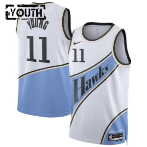 Maillot Enfant Atlanta Hawks Trae Young City Edition 2024-25 Blanc Swingman