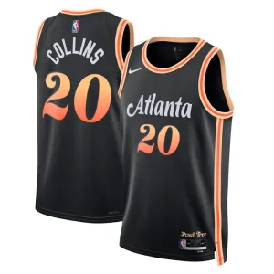 Maillot Homme Atlanta Hawks John Collins 20 City Edition 2022-23 Noir Swingman