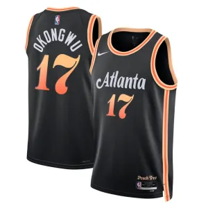 Maillot Homme Atlanta Hawks Onyeka Okongwu 20 City Edition 2022-23 Noir Swingman