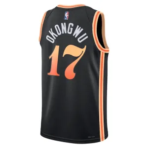 Maillot Homme Atlanta Hawks Onyeka Okongwu 20 City Edition 2022-23 Noir Swingman