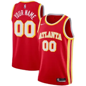 Maillot Homme Atlanta Hawks Personnalisé Icon Edition Rouge Swingman
