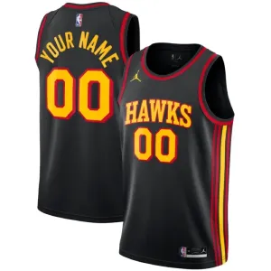 Maillot Homme Atlanta Hawks Personnalisé Statement Edition Noir Swingman