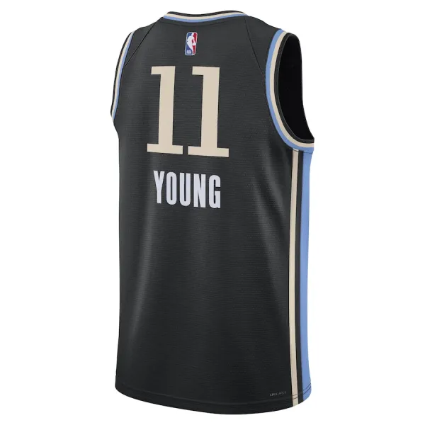 Maillot Homme Atlanta Hawks Trae Young City Edition 2023-24 Noir Swingman