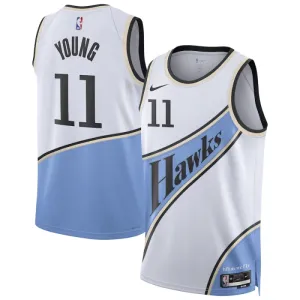Maillot Homme Atlanta Hawks Trae Young City Edition 2024-25 Blanc Swingman