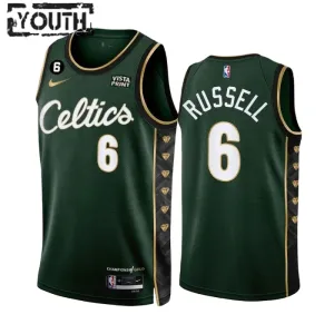 Maillot Enfant Boston Celtics Bill Russell 6 City Edition 2022-23 Vert Swingman
