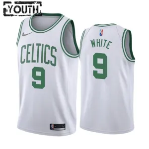 Maillot Enfant Boston Celtics Derrick White 9 Association Edition Blanc Swingman Maillot Enfant Boston Celtics Derrick White 9 Association Edition Blanc Swingman