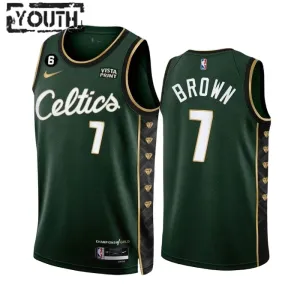 Maillot Enfant Boston Celtics Jaylen Brown 7 City Edition 2022-23 Vert Swingman Maillot Enfant Boston Celtics Jaylen Brown 7 City Edition 2022-23 Vert Swingman