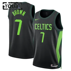 Maillot Enfant Boston Celtics Jaylen Brown City Edition 2024-25 Noir Swingman