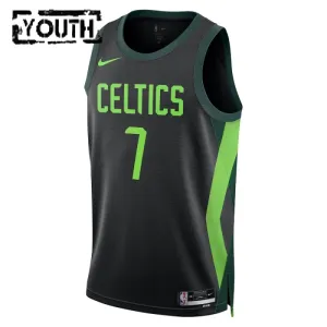 Maillot Enfant Boston Celtics Jaylen Brown City Edition 2024-25 Noir Swingman