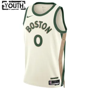 Maillot Enfant Boston Celtics Jayson Tatum City Edition 2023-24 Blanc Swingman