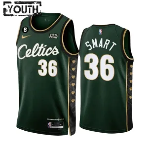 Maillot Enfant Boston Celtics Marcus Smart 36 City Edition 2022-23 Vert Swingman Maillot Enfant Boston Celtics Marcus Smart 36 City Edition 2022-23 Vert Swingman