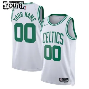Maillot Enfant Boston Celtics Personnalisé Association Edition Blanc Swingman