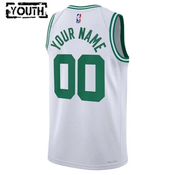 Maillot Enfant Boston Celtics Personnalisé Association Edition Blanc Swingman