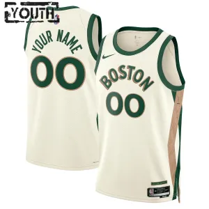 Maillot Enfant Boston Celtics Personnalisé City Edition 2023-24 Blanc Swingman