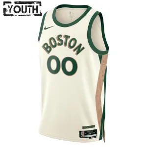 Maillot Enfant Boston Celtics Personnalisé City Edition 2023-24 Blanc Swingman