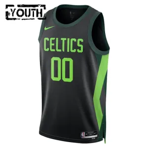 Maillot Enfant Boston Celtics Personnalisé City Edition 2024-25 Noir Swingman