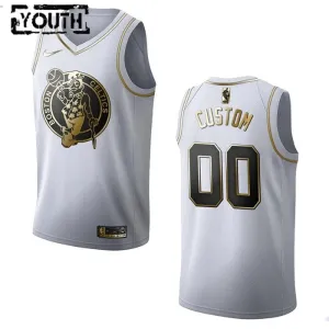 Maillot Enfant Boston Celtics Personnalisé Golden Edition Blanc Swingman Maillot Enfant Boston Celtics Personnalisé Golden Edition Blanc Swingman